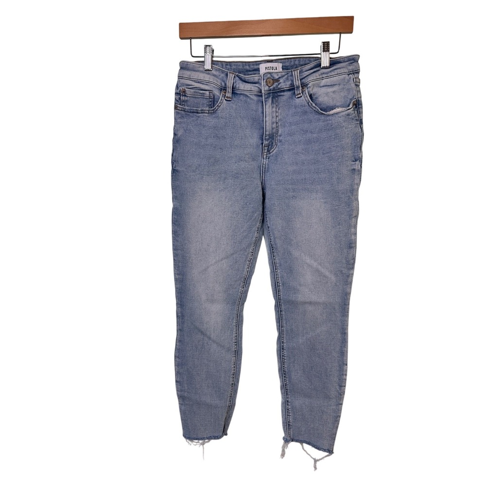 Pistola Denim Jeans Womens Size‎ 30 Light Wash Frayed Hem Casual Everyday